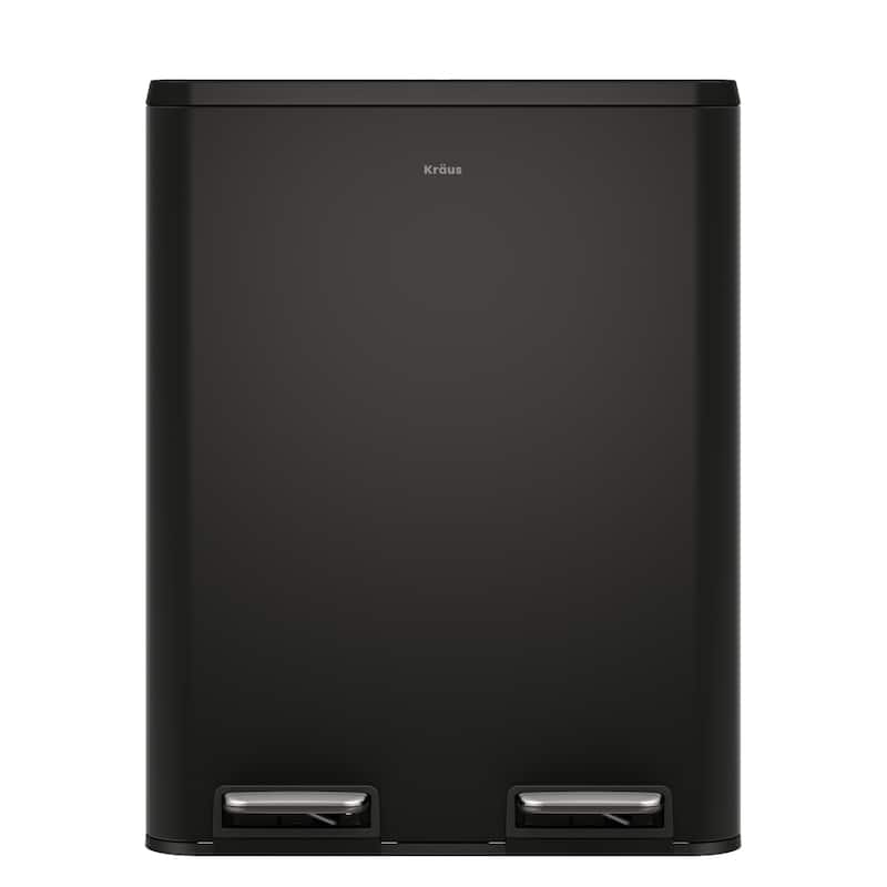 KRAUS WasteGuard 15.8 G 60 L Dual Compartment Pedal Kitchen Trash Can