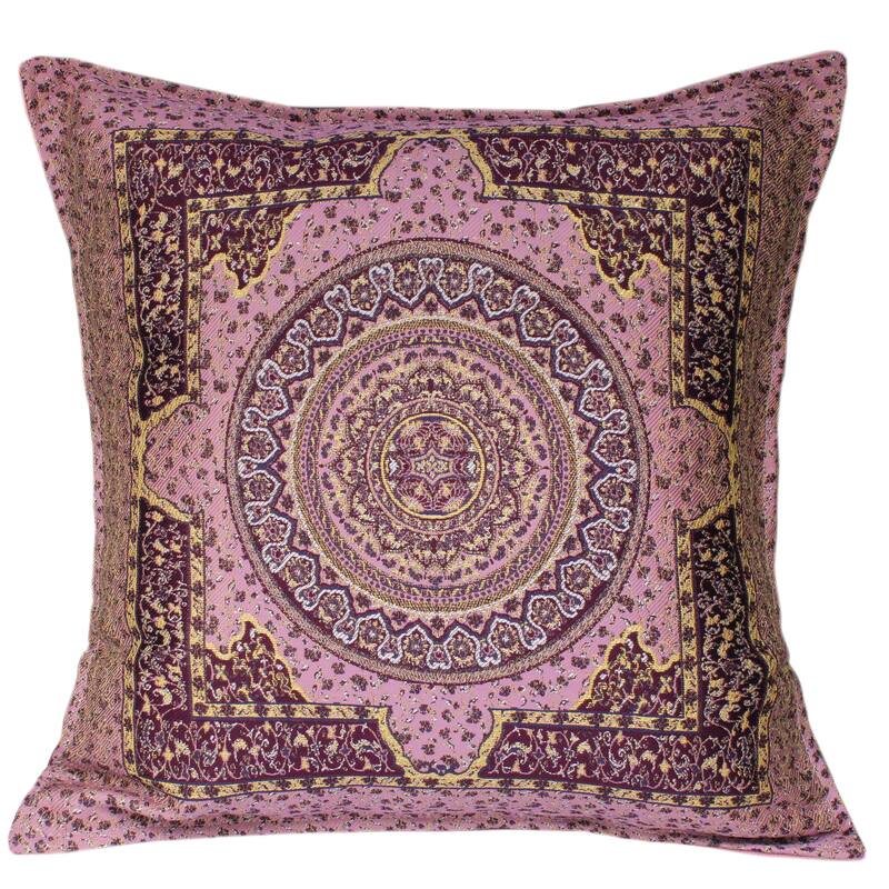 Vintage Retro Royal Exotic Kavka Turkish Throw Pillow - Mauve/Purple