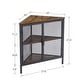 preview thumbnail 6 of 11, Javlergo Corner Table Modern Triangle 3-tier Storage Shelf with 2 Doors for Living Room Bedroom Office