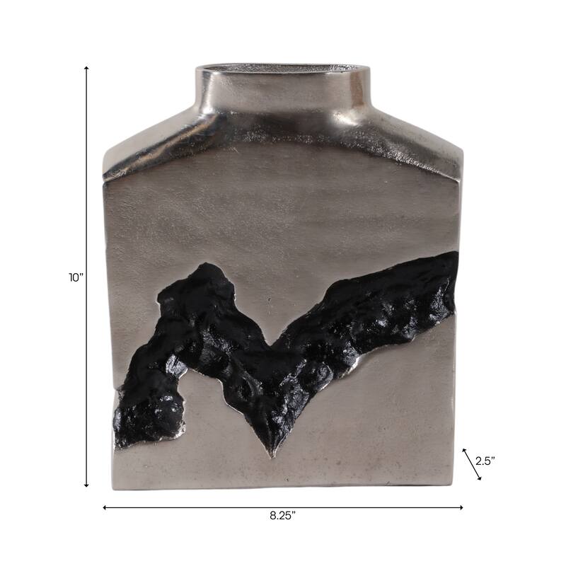 Artistic Table Vase with Fractured Finish for Home Decor