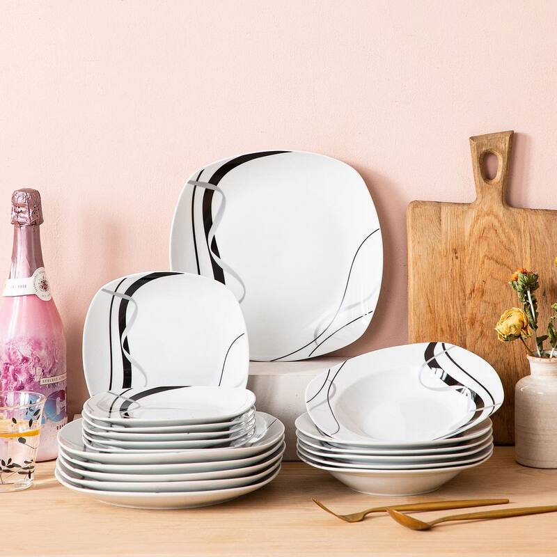 VEWEET Fiona Porcelain Dinnerware Set