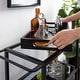 preview thumbnail 2 of 24, Kate and Laurel Giles Metal Bar Cart with Tray - 28x13x30