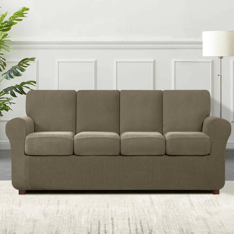 Subrtex 9-Piece Stretch Sofa Slipcover Sets with 4 Backrest Cushion Covers and 4 Seat Cushion Covers