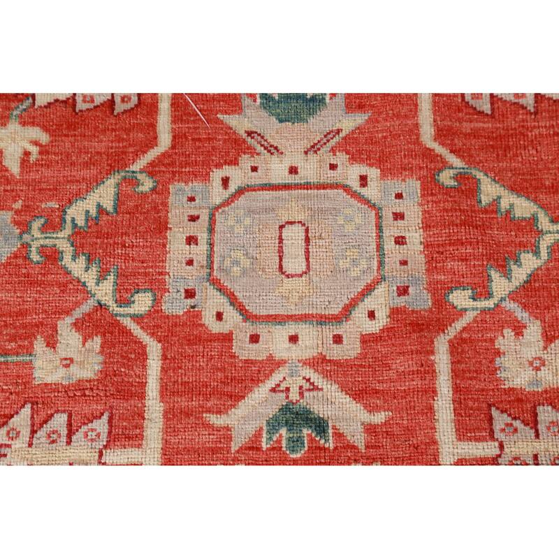 Vegetable Dye Heriz Serapi Oriental Area Rug Hand-Knotted Wool Carpet - 8'0"x 10'1"