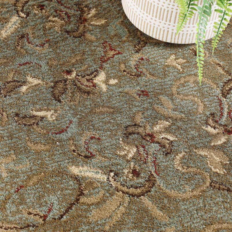 Superior Heritage Traditional Floral Scroll Indoor Area Rug