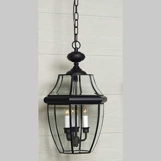Newbury 3-Light Outdoor Hanging Lantern in Mystic Black