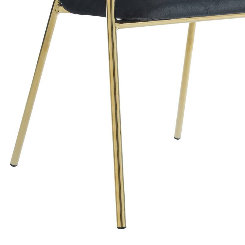 Roomfitters Modern Velvet Upholstered Dining Chair with Sleek Metal Frame, Stylish Accent Seating for Home