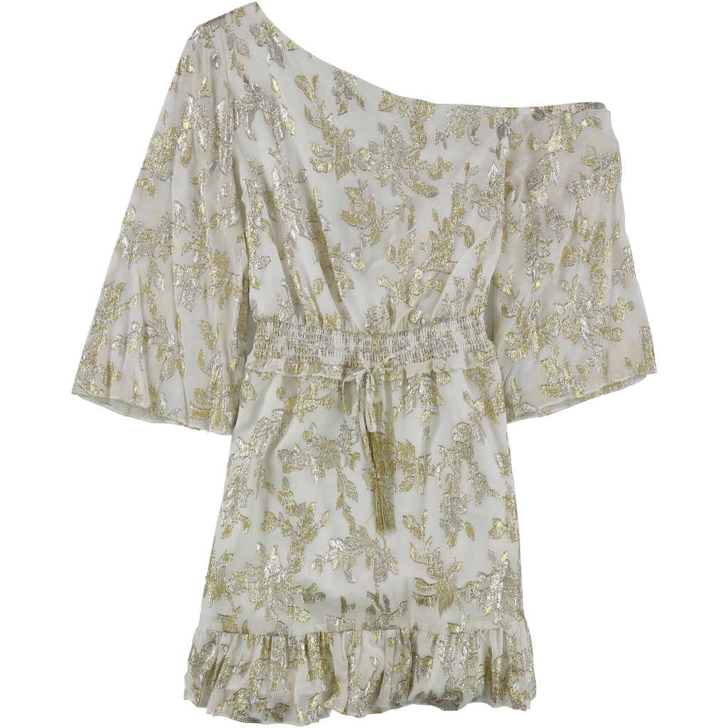 Rachel Zoe Womens One Shoulder Asymmetrical Dress, Metallic, 4 - Overstock  - 41854908