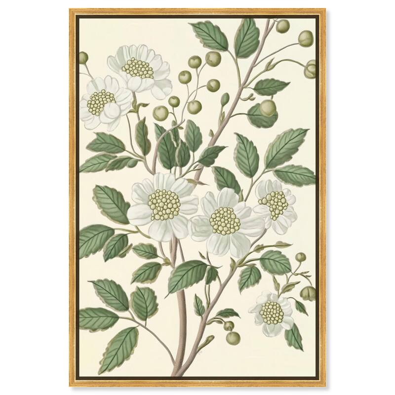 White Cherokee IV Canvas by Art Remedy - 24" x 36" - Gold