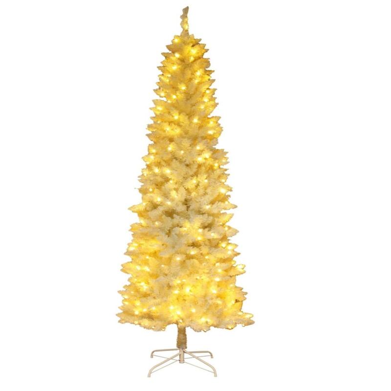 6.5ft 719 Branches Artificial Christmas Tree White - N/A - White