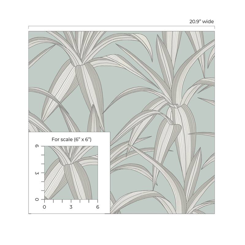 NextWall Tossed Cradle Plant Peel and Stick Wallpaper