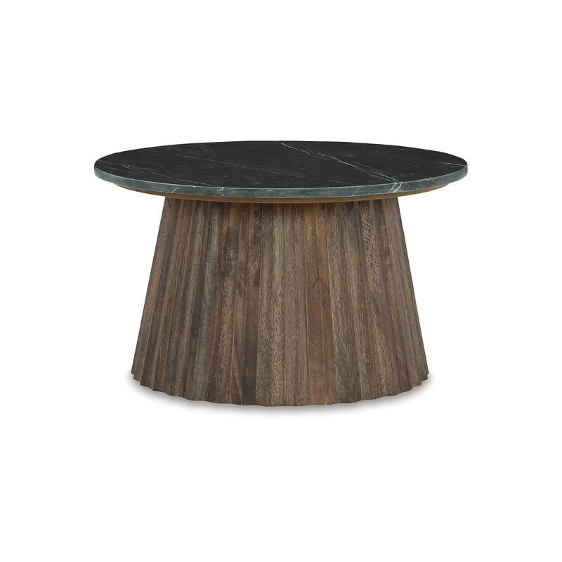 Signature Design by Ashley Ceilby Black/Brown Accent Coffee Table - 26" W x 26" D x 15" H