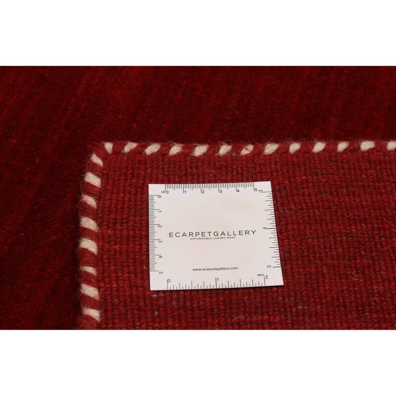 Kashkuli Gabbeh Red Rug 8'0" x 10'10" - 8'0 x 10'10