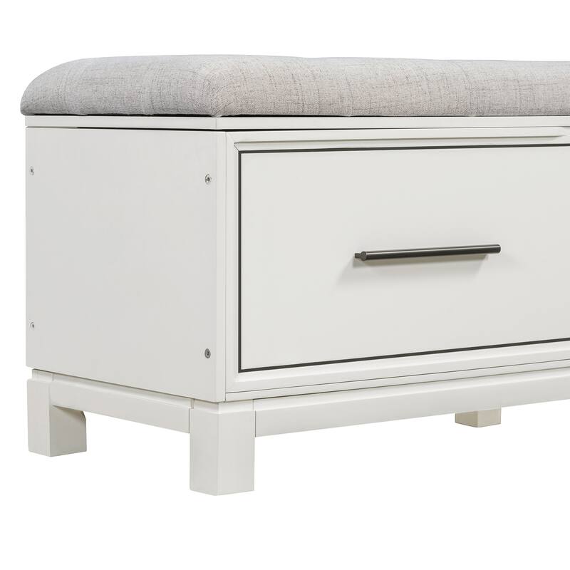 Shoe Bench with Removable Cushion