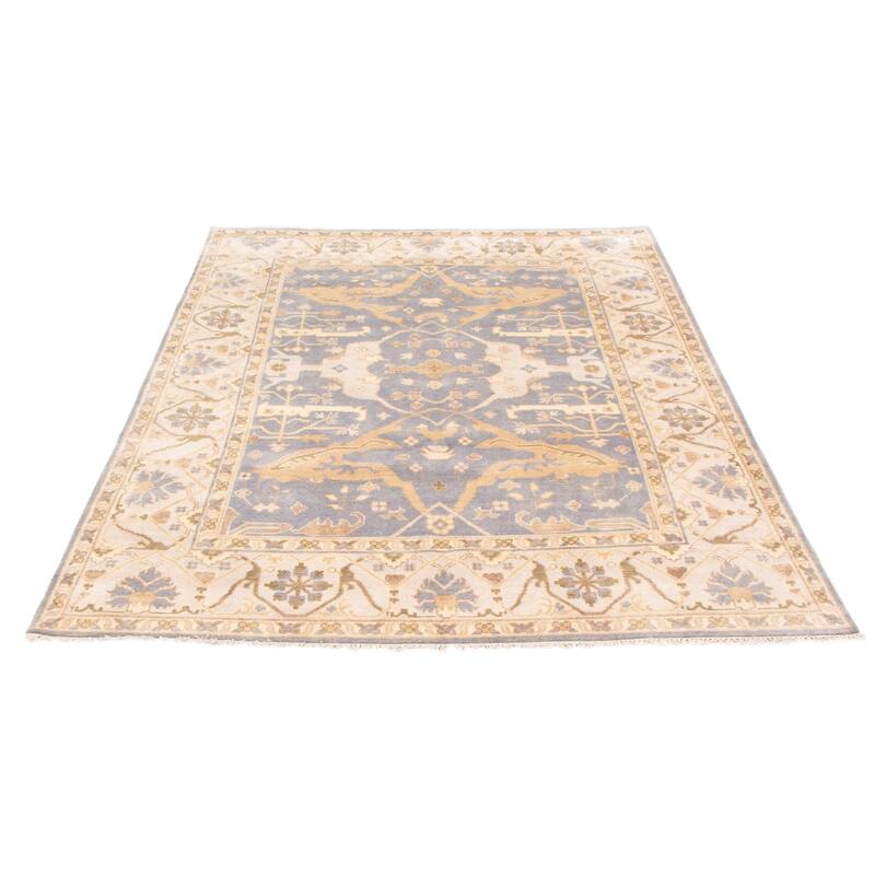 ECARPETGALLERY Hand-knotted Royal Oushak Dark Grey Wool Rug - 8'1 x 9'10