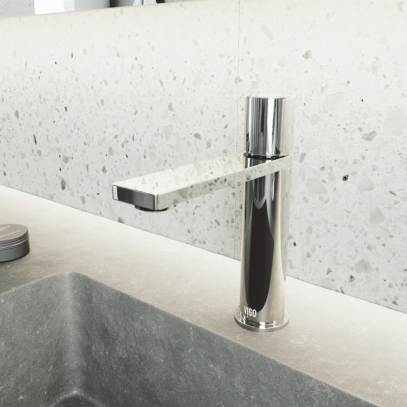 VIGO Halsey 8" H Single Handle Single Hole Bathroom Faucet