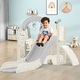 preview thumbnail 1 of 65, 5 in 1 Toddler Slide and Swing Set - Indoor & Outdoor Kids Playground Climber with Telescope - 71.6'' L x 56.3'' W x 45.2'' H