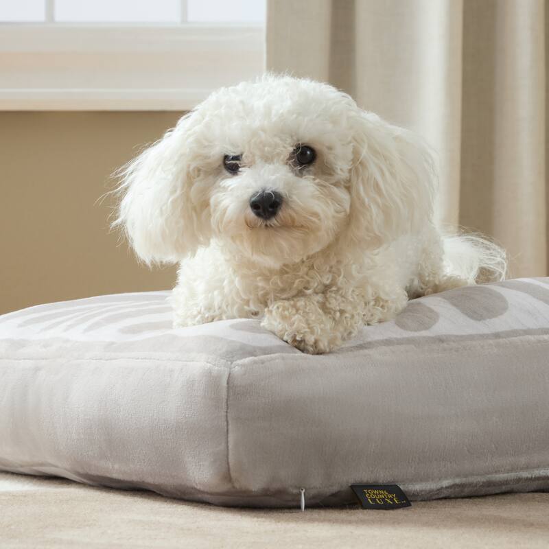 TOWN & COUNTRY LUXE CuddleTown Matisse Pillow Crate Mat Reversible Pet Bed Navy Blue for Large Dogs