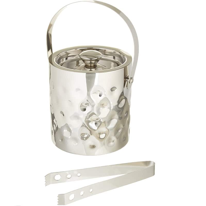 Bolt Hammered Ice Bucket Double Wall 6" - 6.5x6.5x7