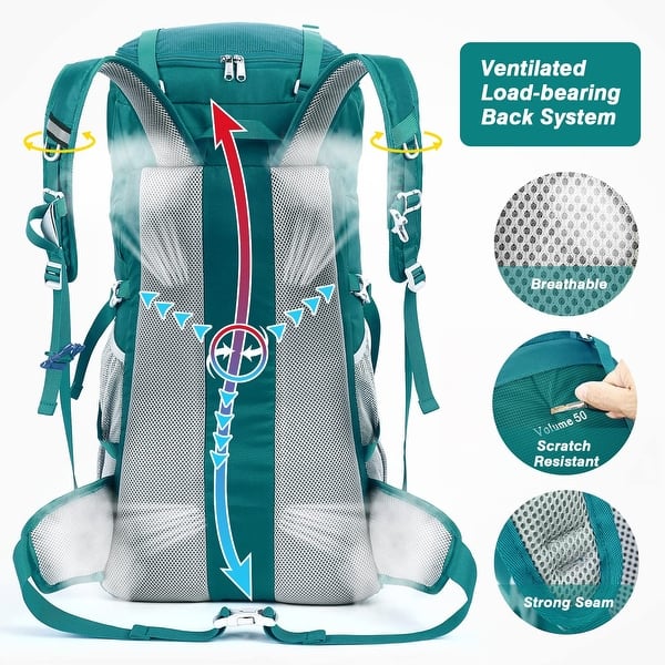 50L Hiking Backpack Travel Bag Waterproof Camping Climbing Daypack Outdoor  Sports Rucksack Backpacks with Rain Cover - On Sale - Bed Bath & Beyond -  40365591
