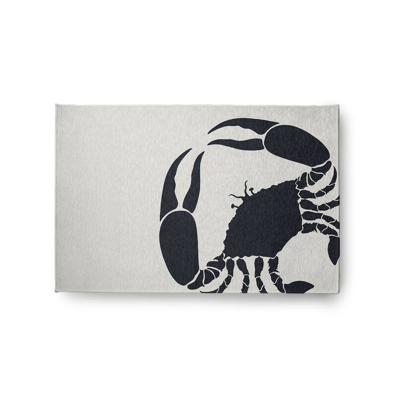 Crab Dip Nautical Chenille Rug - Shark Blue - 2' x 3'