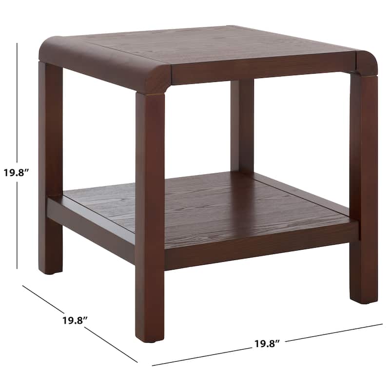 SAFAVIEH Home Omara 1 Shelf Side Table - 20"W x 20"D x 20"H