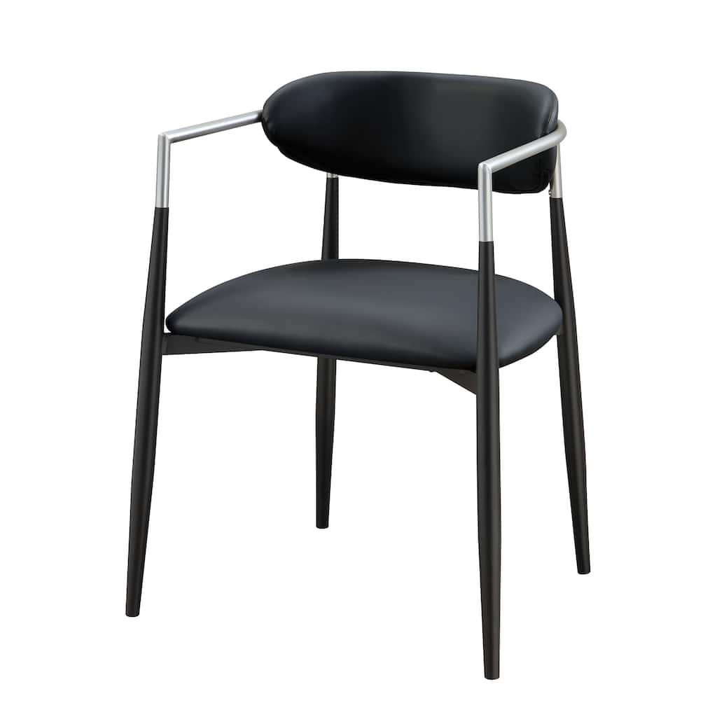 Gavan Synthetic Leather Arm Chair (Set Of 2)