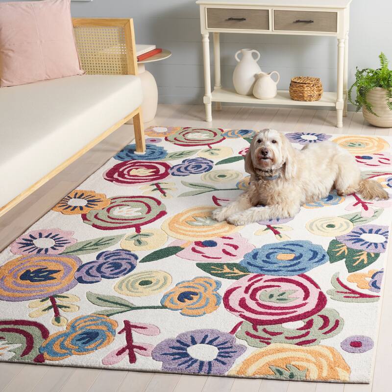 SAFAVIEH Handmade Jardin Massumah Floral Wool Rug