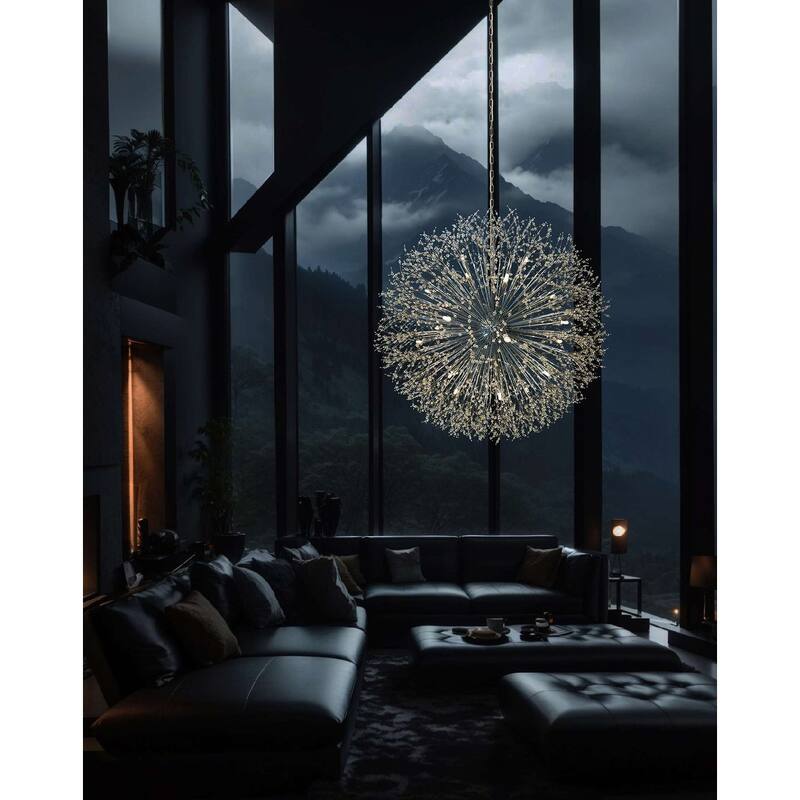 Starburst Chandelier 47" Wide Crystal Lighting Fixture