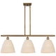 preview thumbnail 4 of 19, Innovations Lighting Endless Possibilities Ballston - Bristol Natural - 3 Light 36" Stem Hung Island Light Brushed Brass