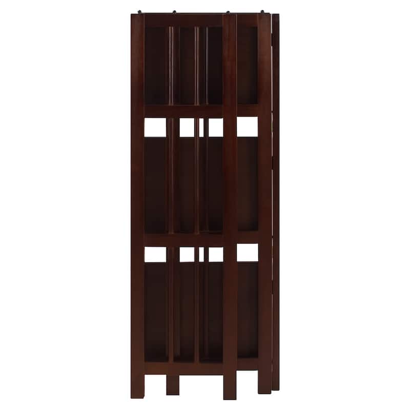 3-Shelf Folding 14-inch Wide Bookcase