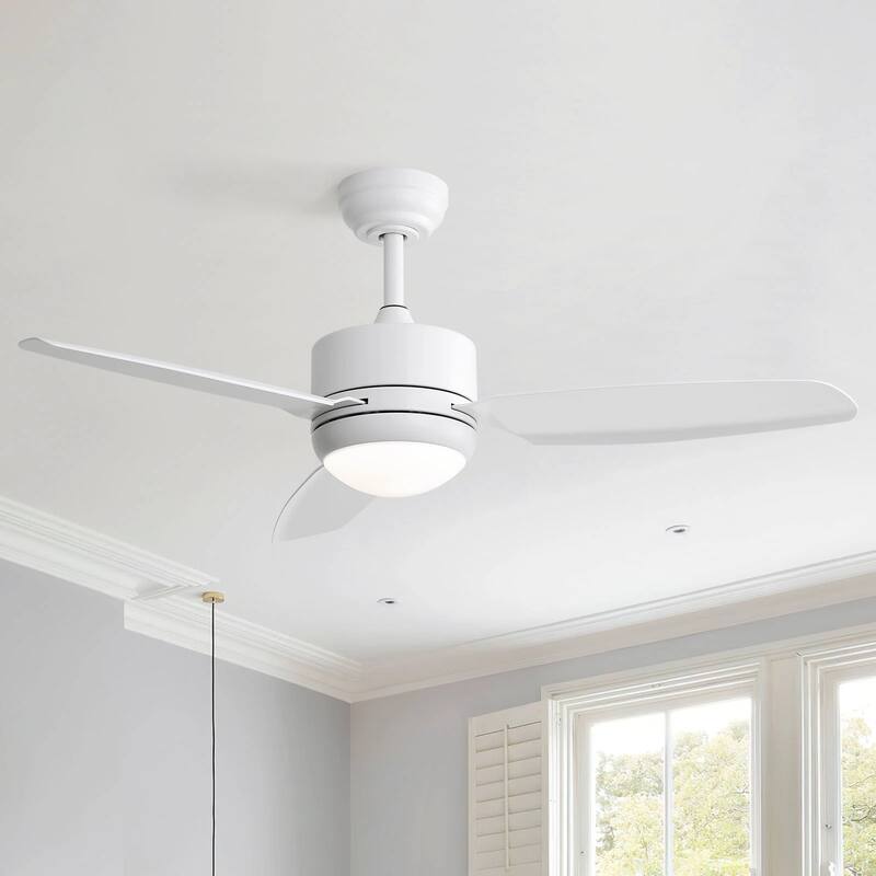 46" Indoor Ceiling Fan with Dimmable Led Light and Remote Control, 6 Speeds DC Motor