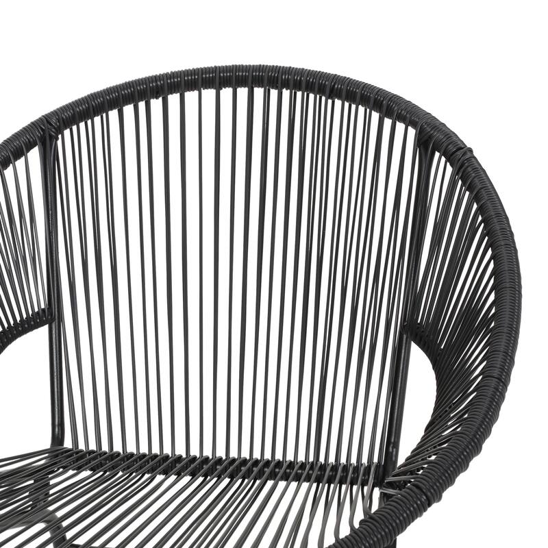 Nusa Outdoor Modern Rattan Club Chair (Set of 2) by Christopher Knight Home