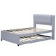 preview thumbnail 5 of 8, Full Platform Bed with Adjustable Trundle