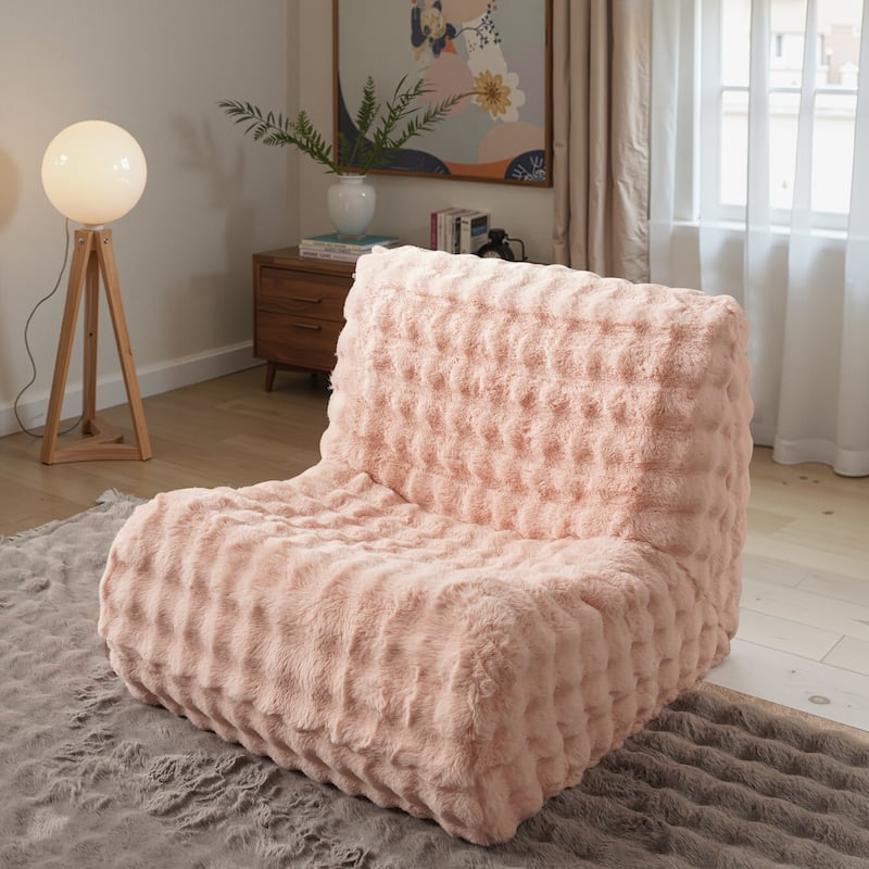 XIZZI Bean Bag Chair for Living Room Soft Plush Lounge Seating - Pink