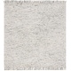 preview thumbnail 17 of 44, SAFAVIEH Natura Irinka Wool Fringe Rug 6' Square - Sage/Ivory - Square