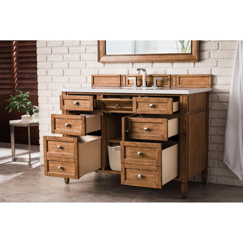 James Martin Vanities 655-V48-3WZ Brittany 48" Single Basin Poplar