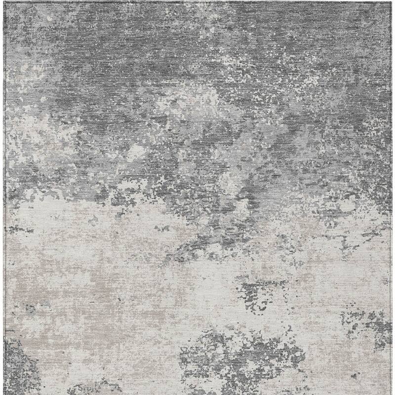 HomeRoots Abstract Transitional Rectangle Outdoor Rug