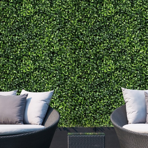 Artificial 12-piece Boxwood Privacy Screen Faux Plant Wall. Opens flyout.
