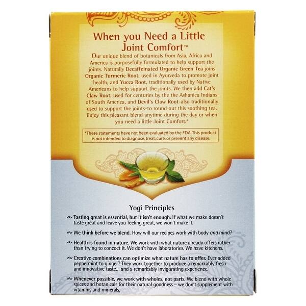 Shop Yogi Tea Joint Comfort Tea 16 Bag Free Shipping On Orders