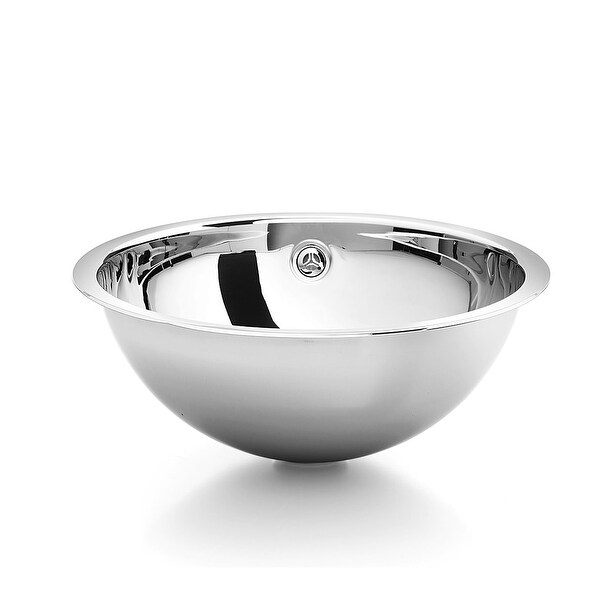 WS Bath Collections Acquaio 53663 17-5/16" Stainless Steel Undermount - Polished Stainless Steel