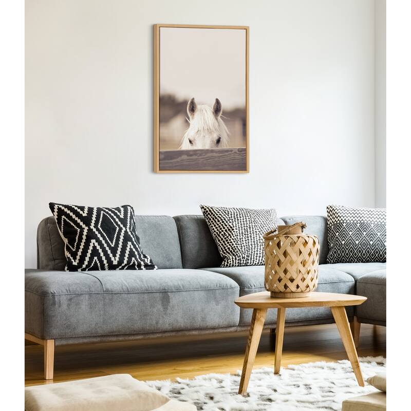 Kate and Laurel Sylvie Equine Framed Canvas by Robert Cadloff