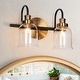 preview thumbnail 11 of 18, Kesa Modern 2/3-Light Black Gold Bathroom Vanity Lights Seeded Glass Bell Wall Sconces 2-Light