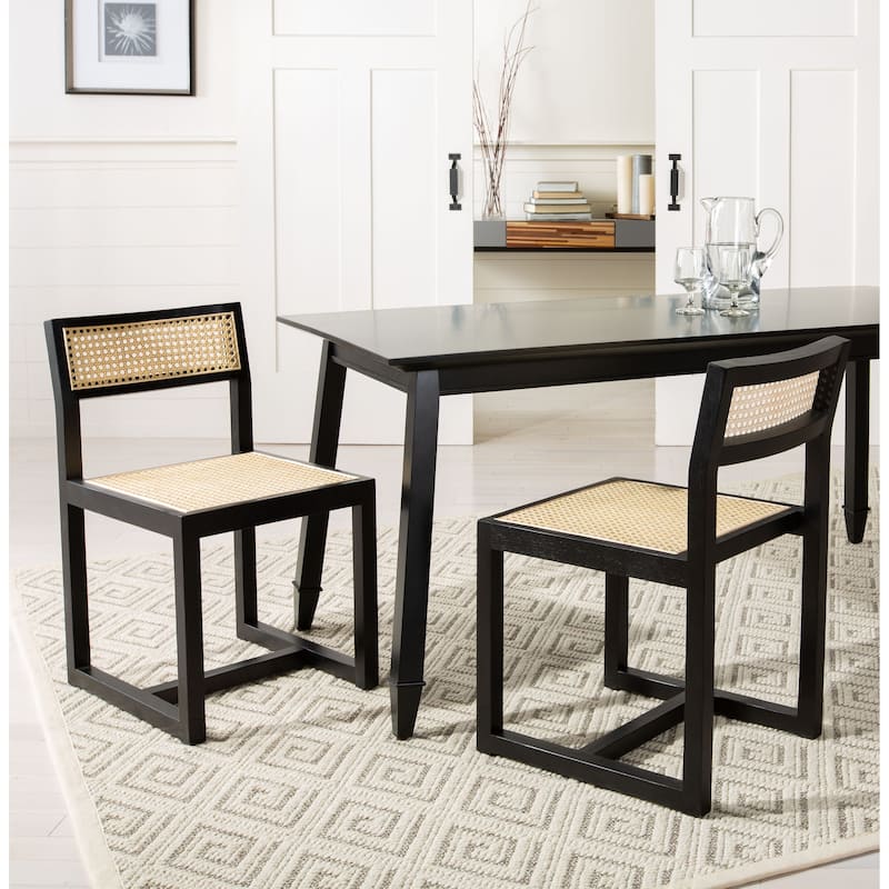 SAFAVIEH Yvonne Cane Dining Chair - 22.2" x 17.5" x 30.7" - 22Wx18Dx31H