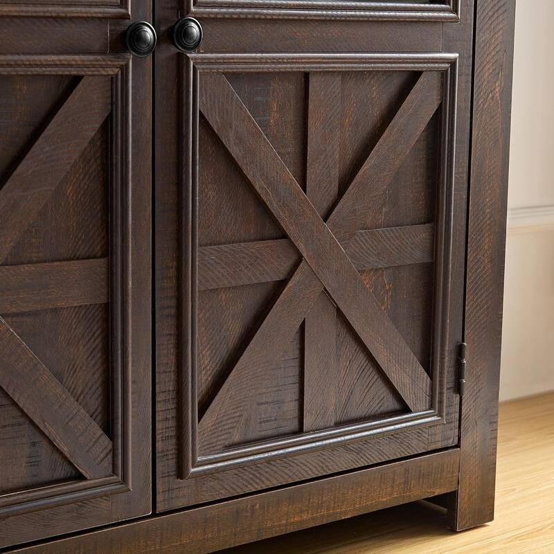 Roomfitters 2 Doors Cabinet Large Buffet Sideboard Cabinet, Bar Wine Cabinet, Coffee Bar Wine Bar Storage Cabinet