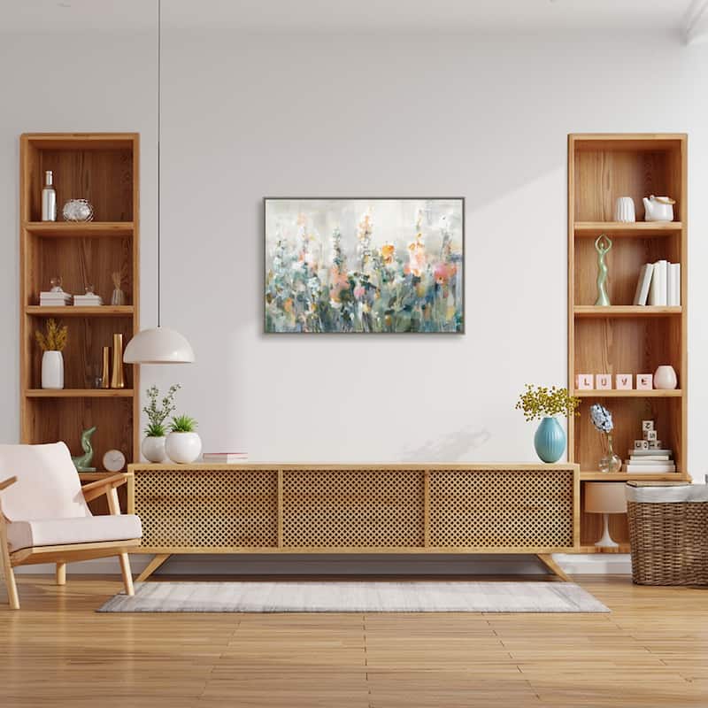 Rustic Garden by Danhui Nai Framed Canvas Wall Art Print - Sylvie Greywash