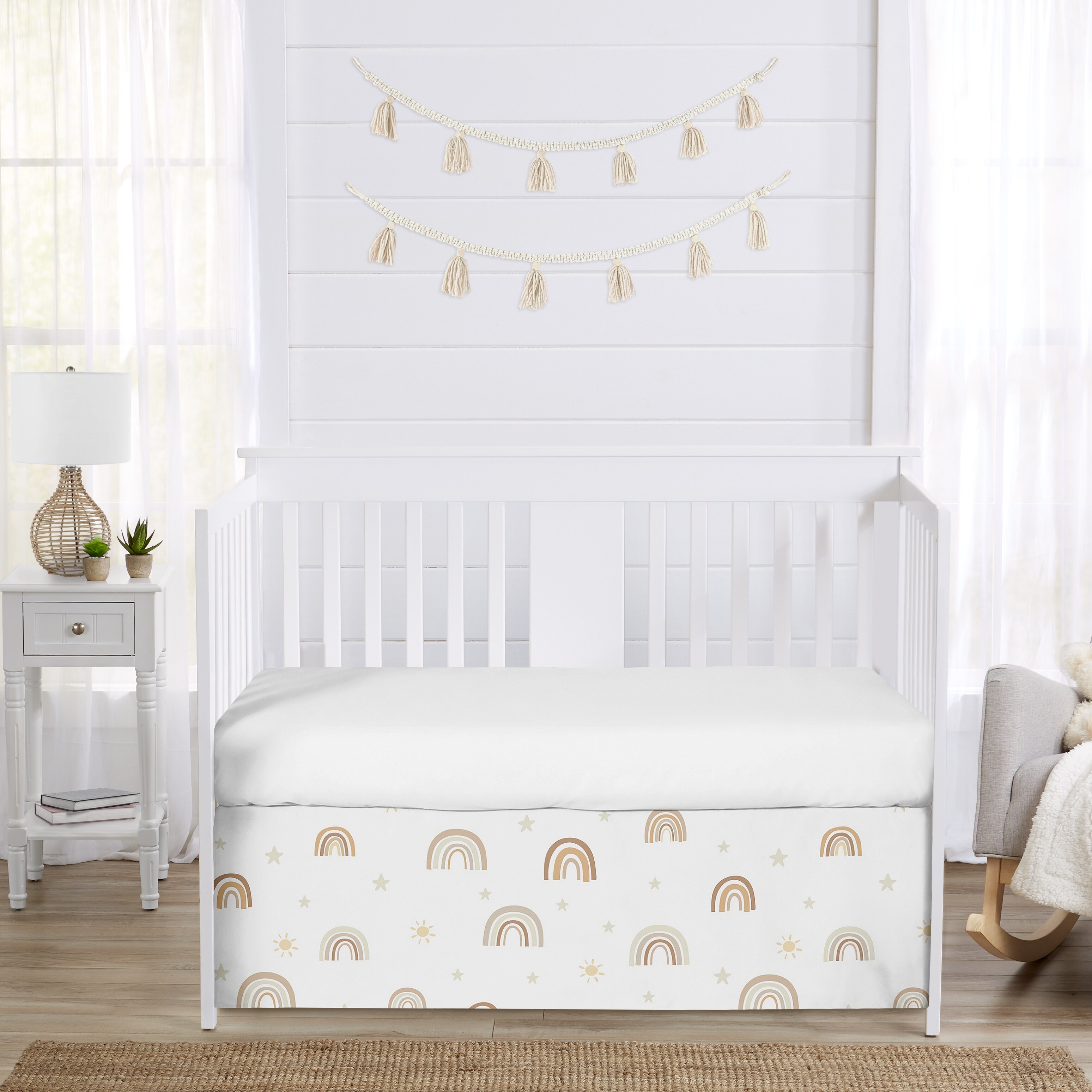 Mustard crib skirt sale