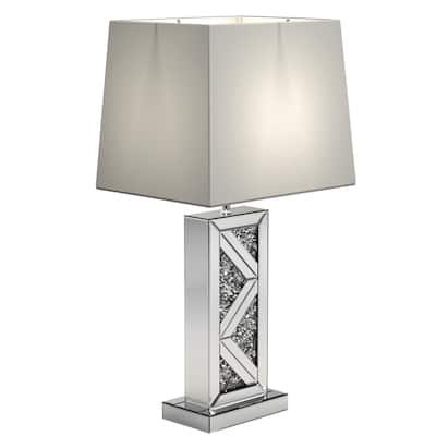Glamorous Modern Crystal Designed Mirrored Table Lamp