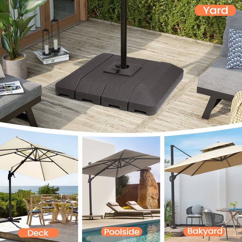Pellebant Outdoor Patio 4 Piece Premium Offset Umbrella Base