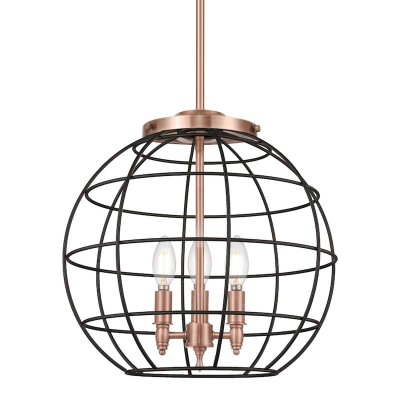 Innovations Lighting 221-3S-18-16 Lake Placid Pendant Lake Placid 3 - Antique Copper / Matte Black